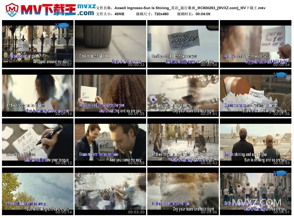 Axwell Ingrosso-Sun Is Shining_英语_流行歌曲_MC800293